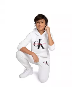 Alternative view of Calvin Klein Monogram Fleeced Hoodie