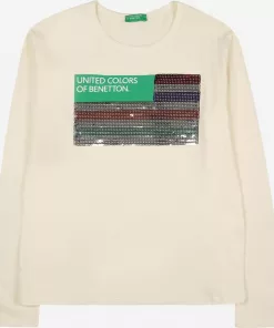 United Colors of Benetton Sequin Flag Full Sleeves Tee