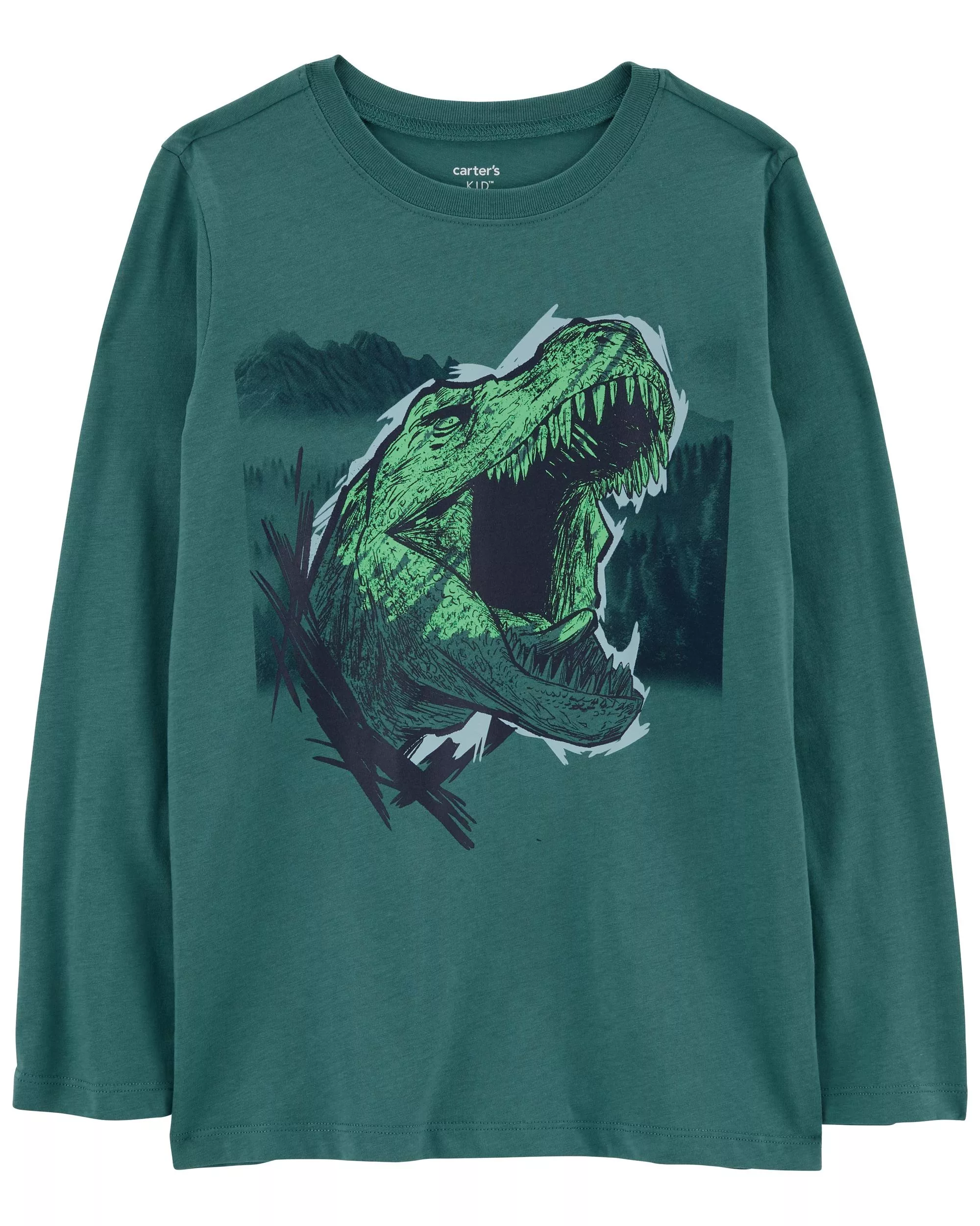 Carter`s Kids Graphic Dinosaur Tee Sage Green