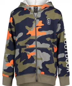 Alternative view of BASS OUTDOOR Boys Camo Sleeve Print Zip Hoodie