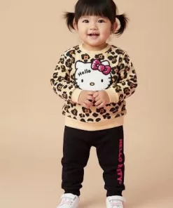 Hello Kitty Leopard Print With Vertical Logo Trouser
