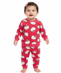 Hello Kitty Allover Cat Face Logo 2 Piece Set