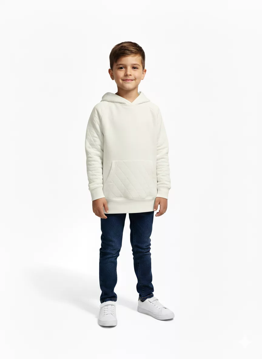 F&F Stitching Pattern Kangaroo Pocket Hoodie - Image 4