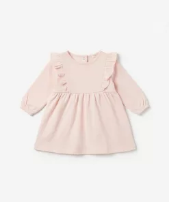 Manguun Baby Ruffle Rose Pink Full Sleeves Frock