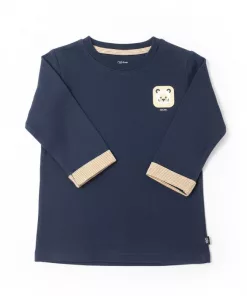 Obaibi Explore Round Neck Full Sleeves Baby Tee Navy