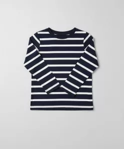 Manguun Mini Kids Navy Tee with White Stripes