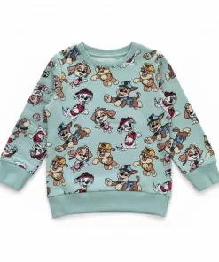 Paw Petrol All over Dog printed Sweatshirt in Sky Blue