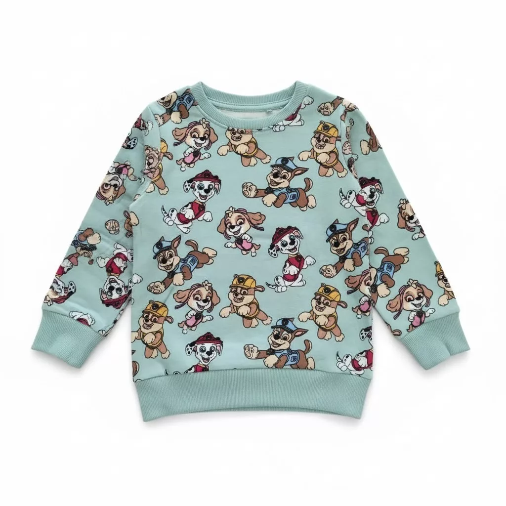 Paw Petrol All over Dog printed Sweatshirt in Sky Blue