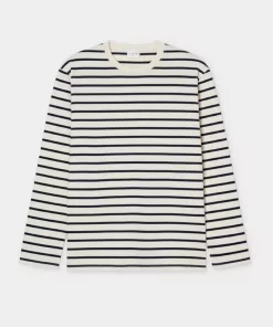 TEX Kids Striped Full Sleeves T-shirt White and Blue