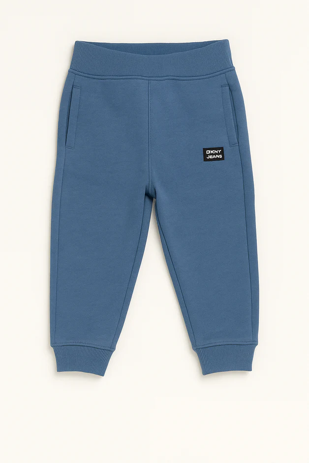 DKNY Kids Fleeced Tracksuit with Front Pocket Navy/Blue - Image 3