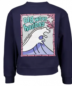 Alternative view of Zeeman Big Wave Logo Terry Sweatshirt Navy