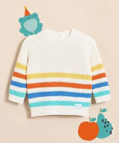 H&M Cream Bright Striped Knitted Jumper