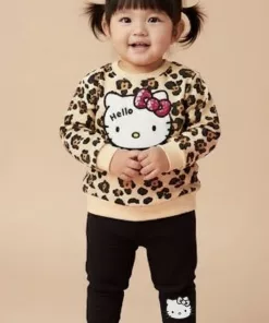 Hello Kitty Leopard Print With Cat Logo Trouser