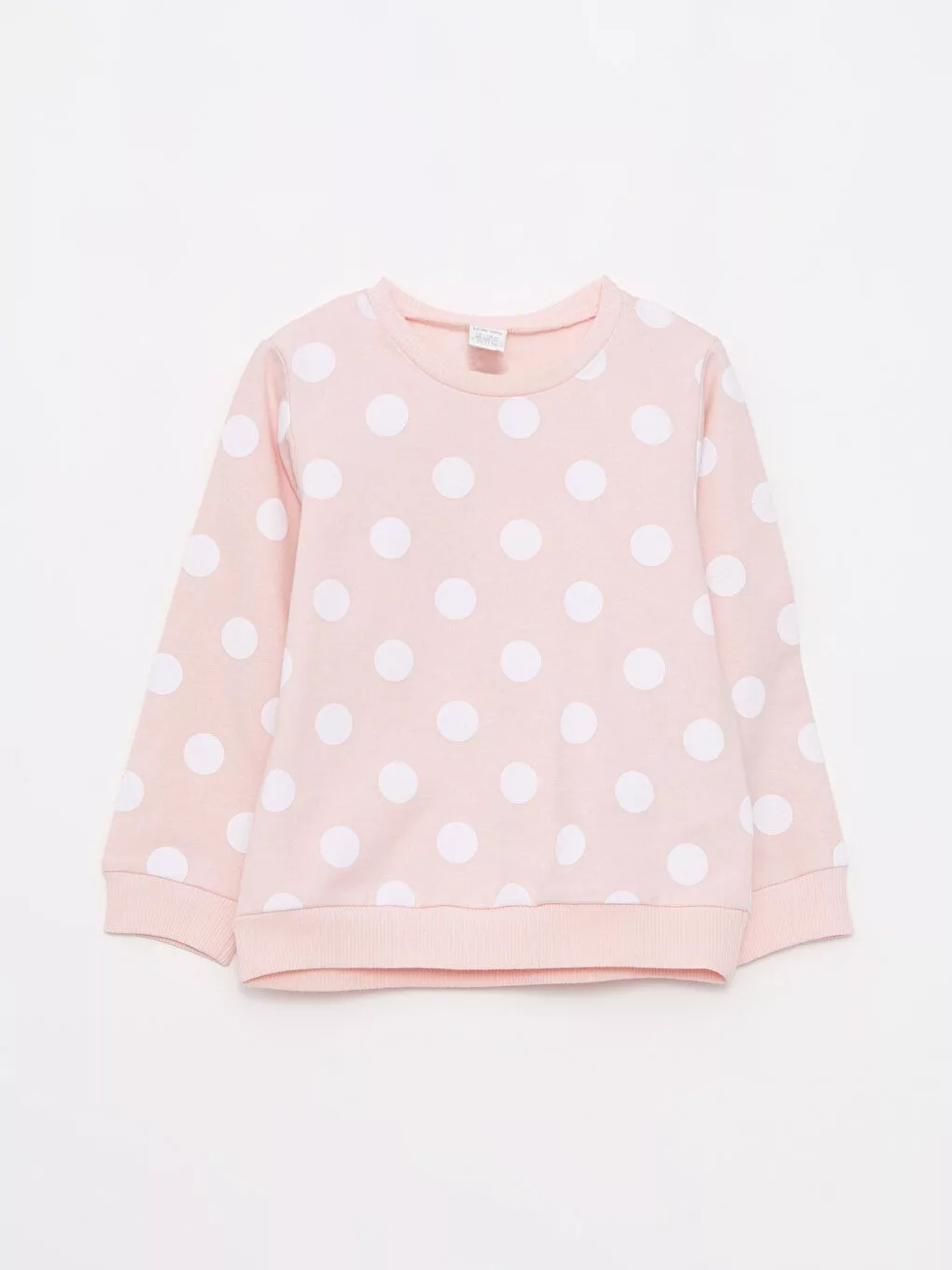 Next Girls Pink Full-Sleeves Tee All over white Dots