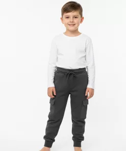 Primark Kids Cargo Trouser With Zip Pockets Charcoal