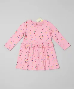 Mothercare Confetti Dotted Print Cotton Frock Pink