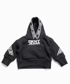 Alternative view of DKNY Tape Logo Hoodie Black