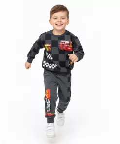 Disney Cars McQueen Logo Tracksuit Charcoal