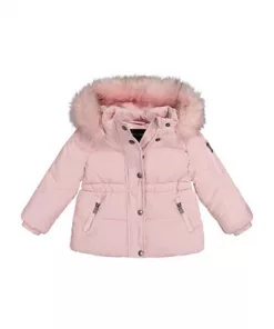 Roths Child Nylon Hood Fur Jacket Pink