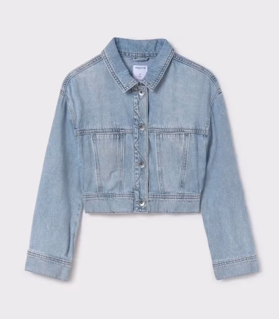 Mayoral Girls Denim Light Wash Jacket