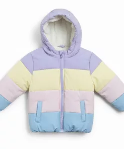 TU Inner Sherpa Fur Colorblock Padded Jacket