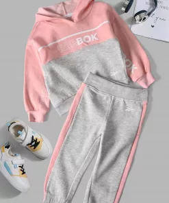Reebok Girls' 2-Piece Fleece Hoodie and Jogger Sweatpants Set