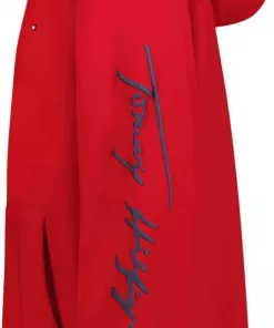 Alternative view of Tommy Sleeve Signature Logo Zip Hoodie Red