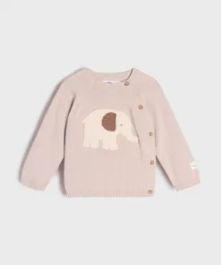 Sinsay Baby Elephant Appliqué Cardigan Skin