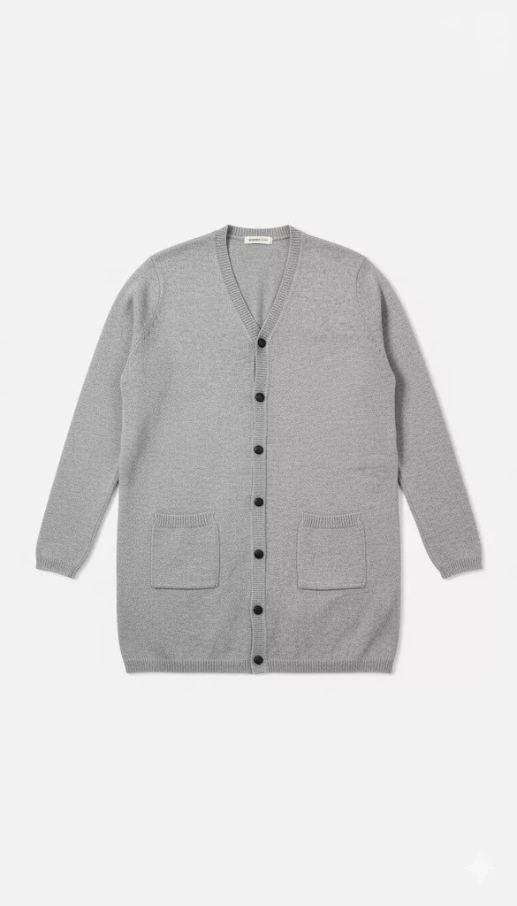 Pepperts Front Pockets Soft Feel Plain Cardigan Grey