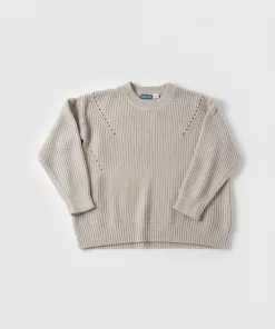 Pepperts Soft Micro-Fabric Rib-Knit Sweater Grey