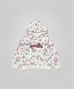 Cool Club Kids Floral SMILE Hoodie white