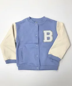 Tape A Loiel Varsity Blue Bomber Jacket