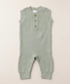 Essential Sleeveless Knit Romper - Sage Green