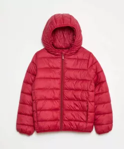 Simply Basic Plain puffer Jacket Red