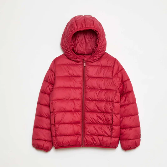 Simply Basic Plain puffer Jacket Red