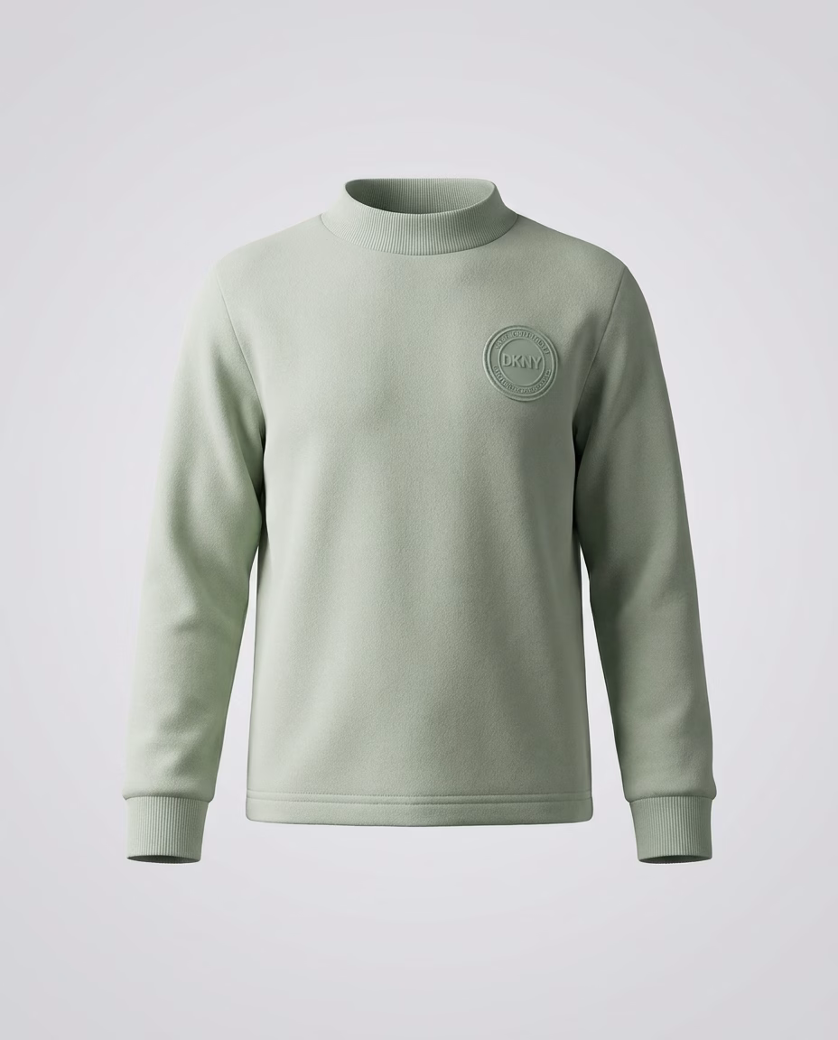DKNY Round Rubber Logo Sweatshirt Green