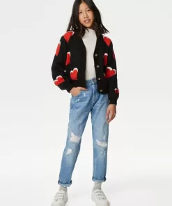 Alternative view of Marks n Spencer Big Hearts Black Cardigan