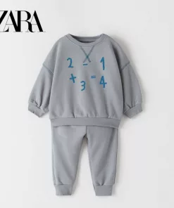 Zara OVERSIZED 2 PIECE PRINTED SUIT