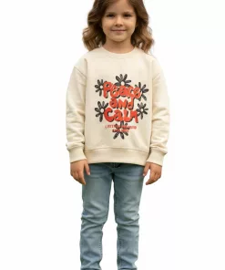 Zara Peace and Calm Logo Sweatshirt Beige