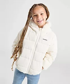 McKenzie Rubber Patch Logo Puffer Jacket Cream