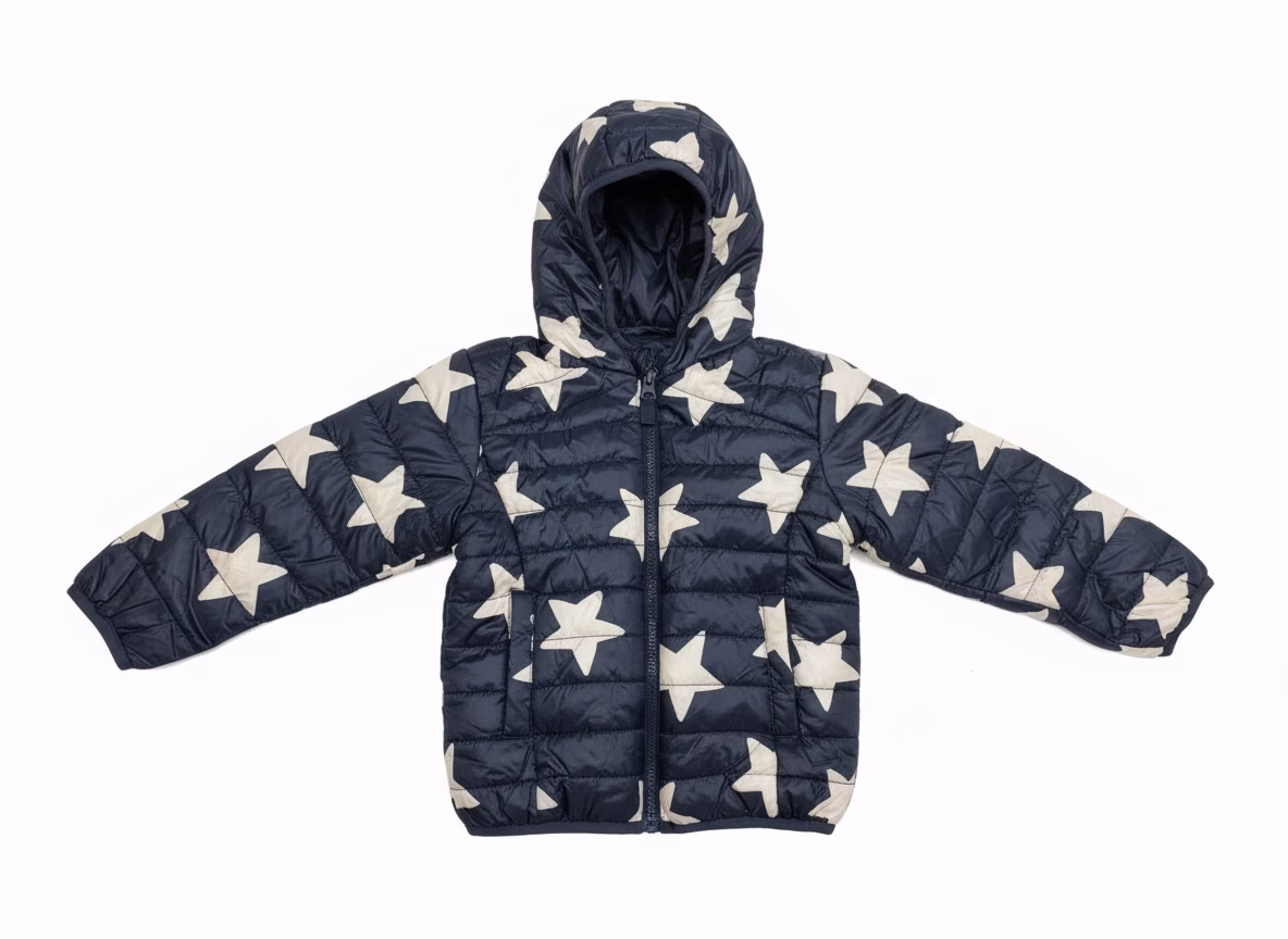 George Star Logo Puffer Jacket Black