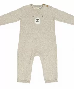 Iupilu Bear Face Logo Romper Beige