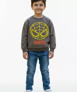 Zara Marvel Logo Sweatshirt Charcoal