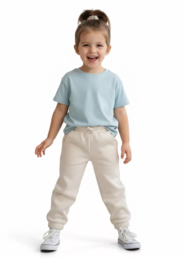 Zara Girl Terry Trouser With Close Hem