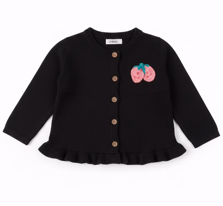 Carters Strawberry Embroidery Logo Cardigan