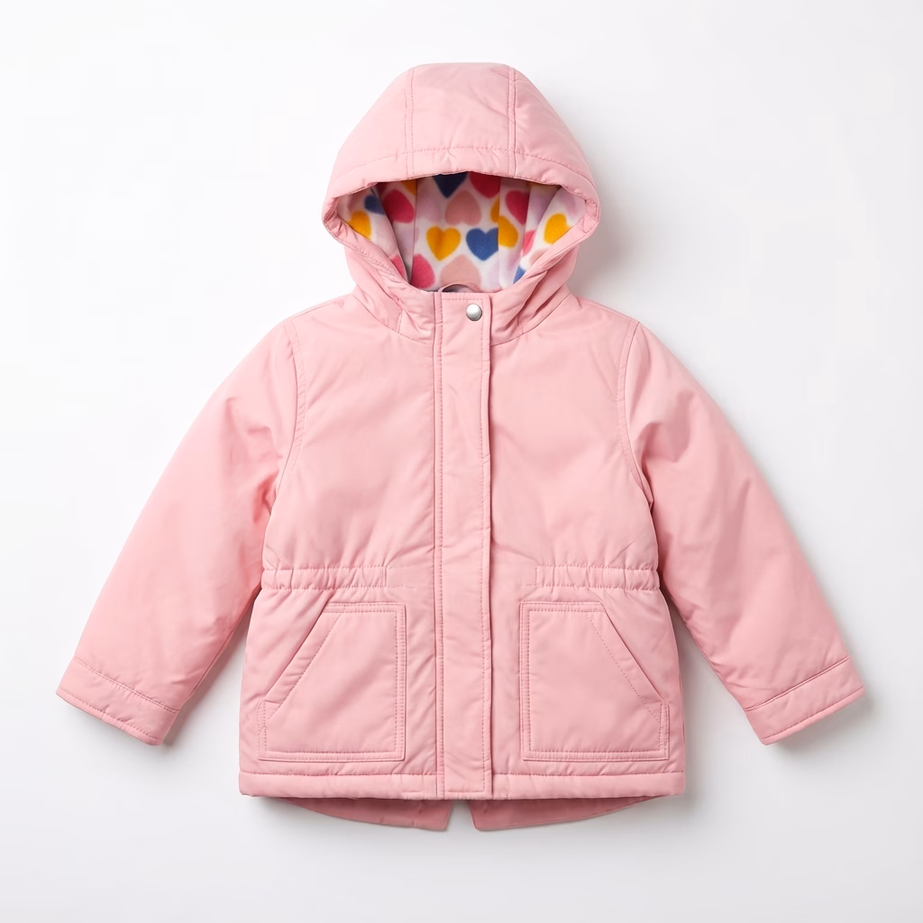 Carters Girls Padded Jacket With Thermal Fleece Lined Hood
