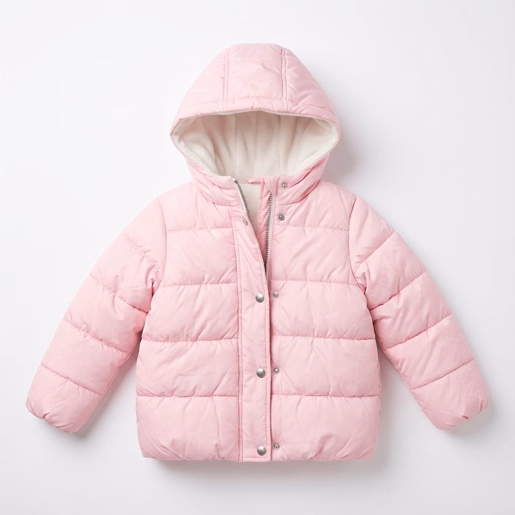 Carters Girls Fleece Lined Padded Jacket - Powder Pink