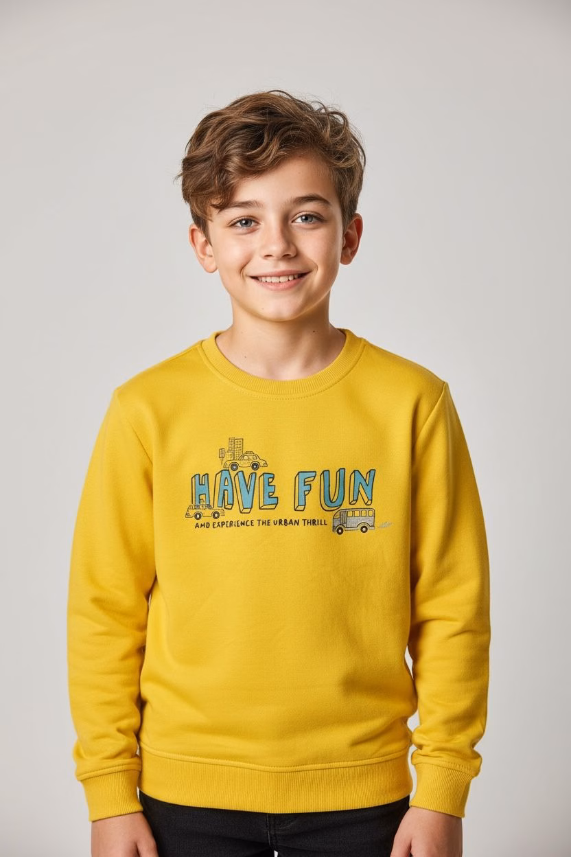 Pepco Boys Have Fun Sweatshirt - Yellow