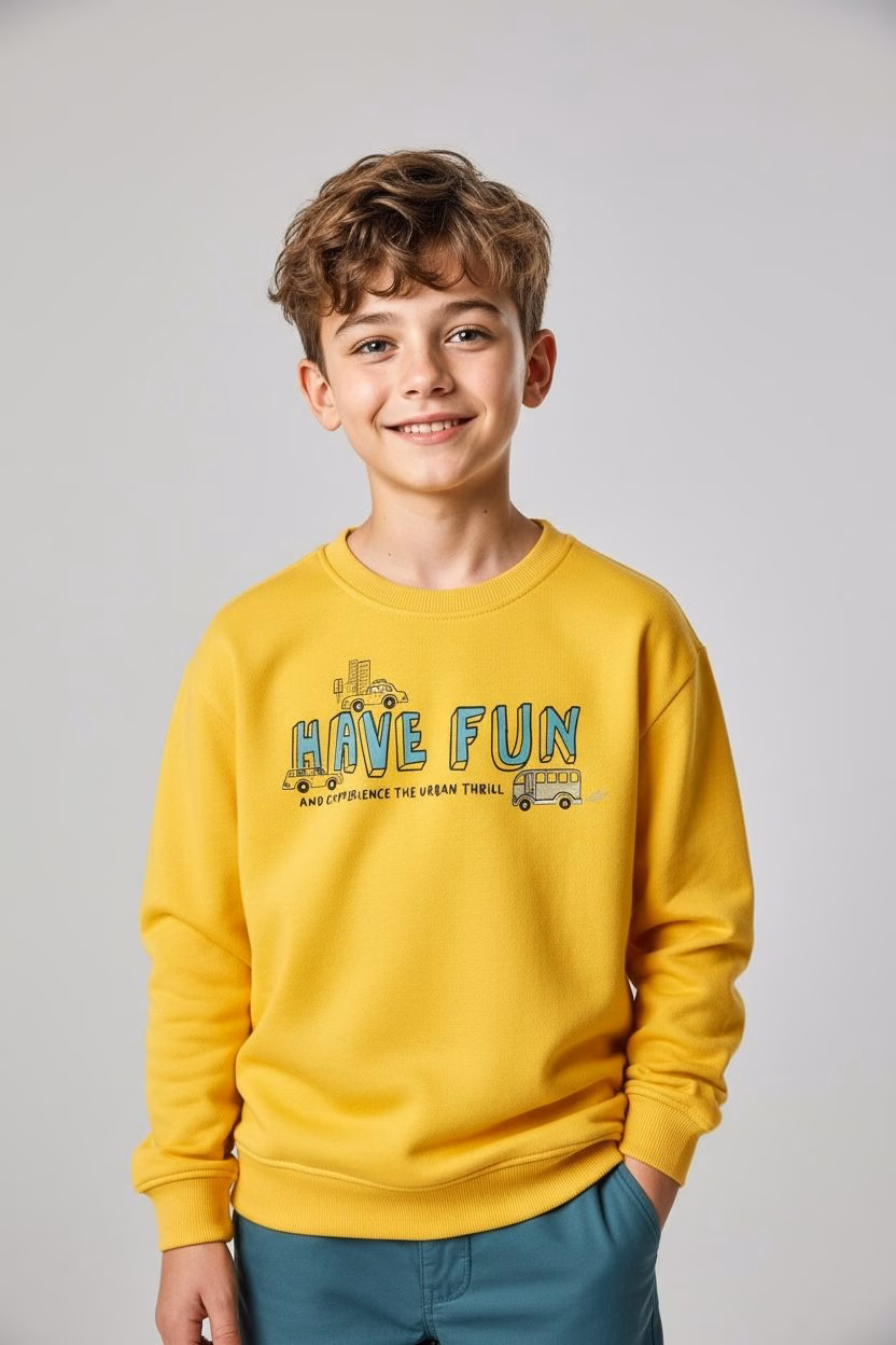 Pepco Boys Have Fun Sweatshirt - Yellow - Image 2