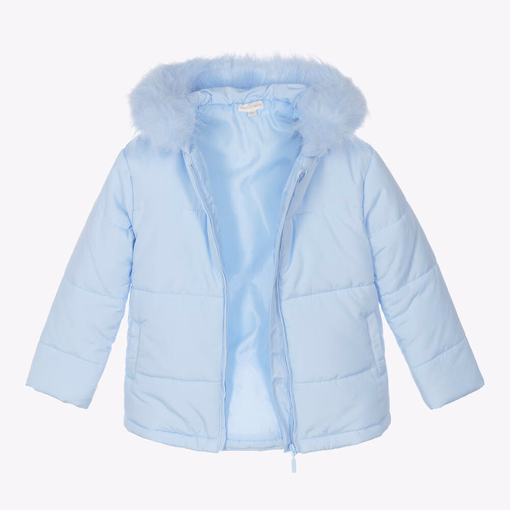 Mintini Hooded Puffer Jacket Sky Blue - Image 2